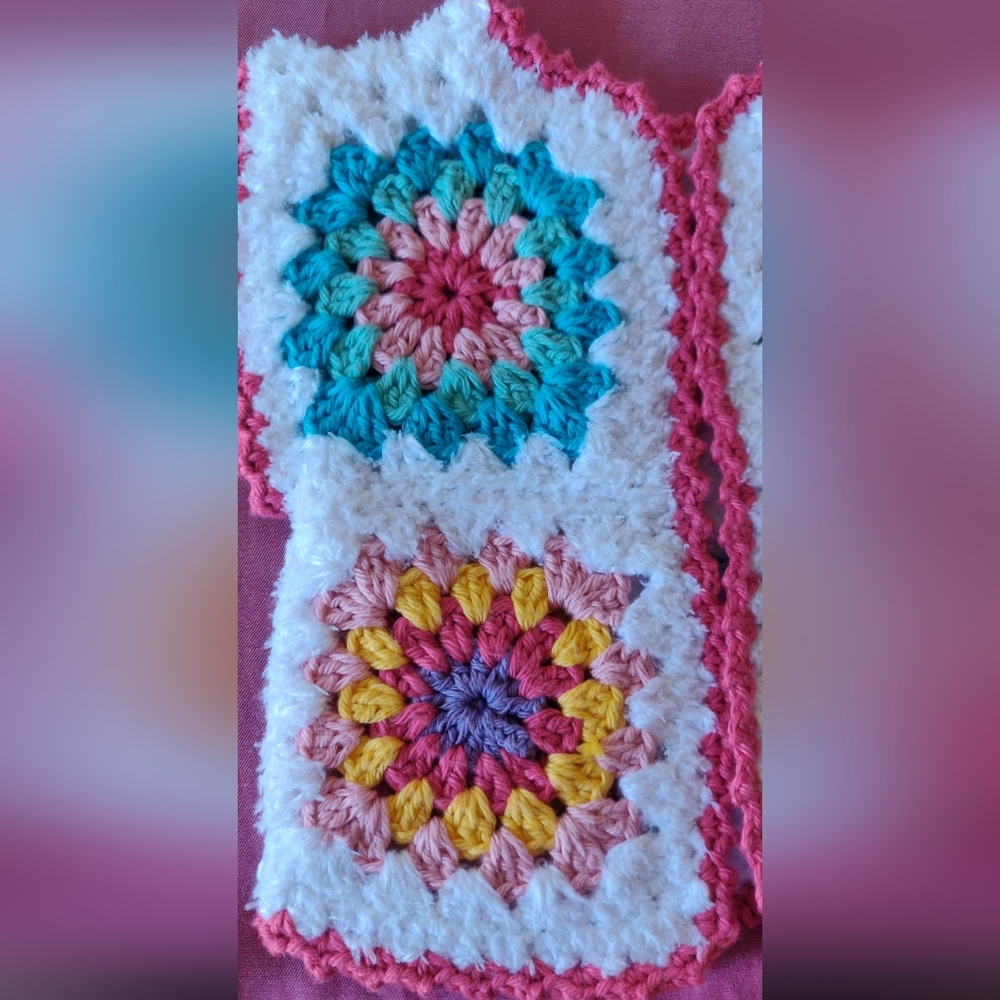 Handmade Crochet Colorful Baby Vest with Granny Square Patterns - Picture 7 of 13